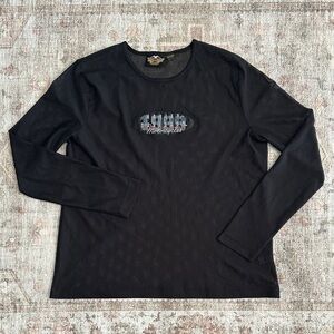 Woman’s Harley Davidson Mesh Long Sleeve With Patch